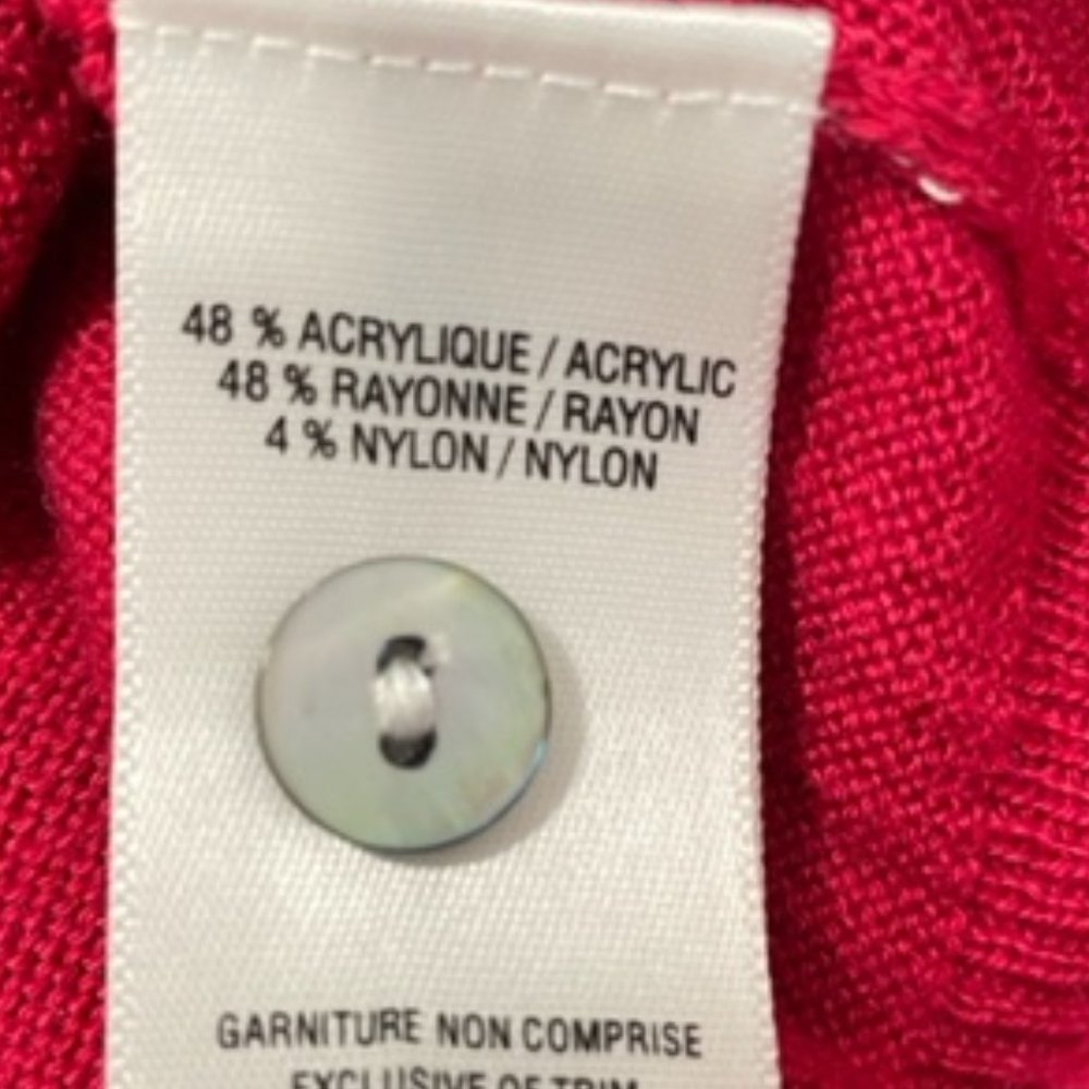 JACOB Round Neck Red Cardigan with Buttons ~ Size S/M~ BNWOT - Picture 14 of 15